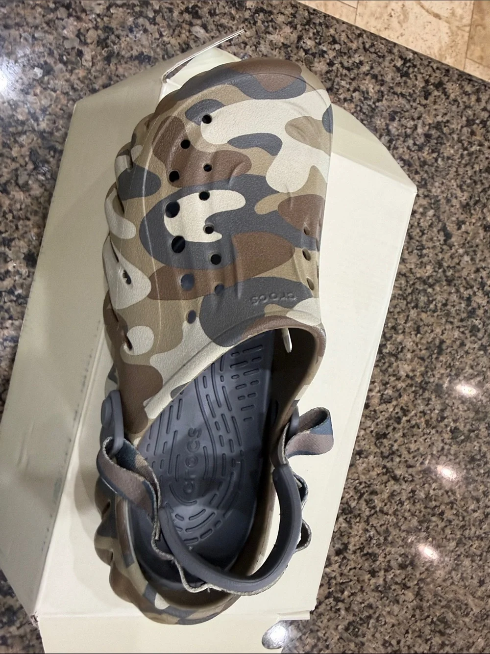 CROCS Camo Classic Clog in Tan, Green, Gray